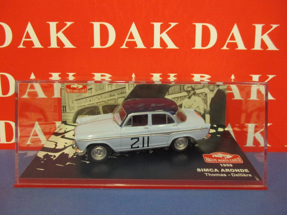 Die cast 1/43 Modellino Auto Simca Aronde Rally Monte Carlo 1959 - Immagine 4 di 4