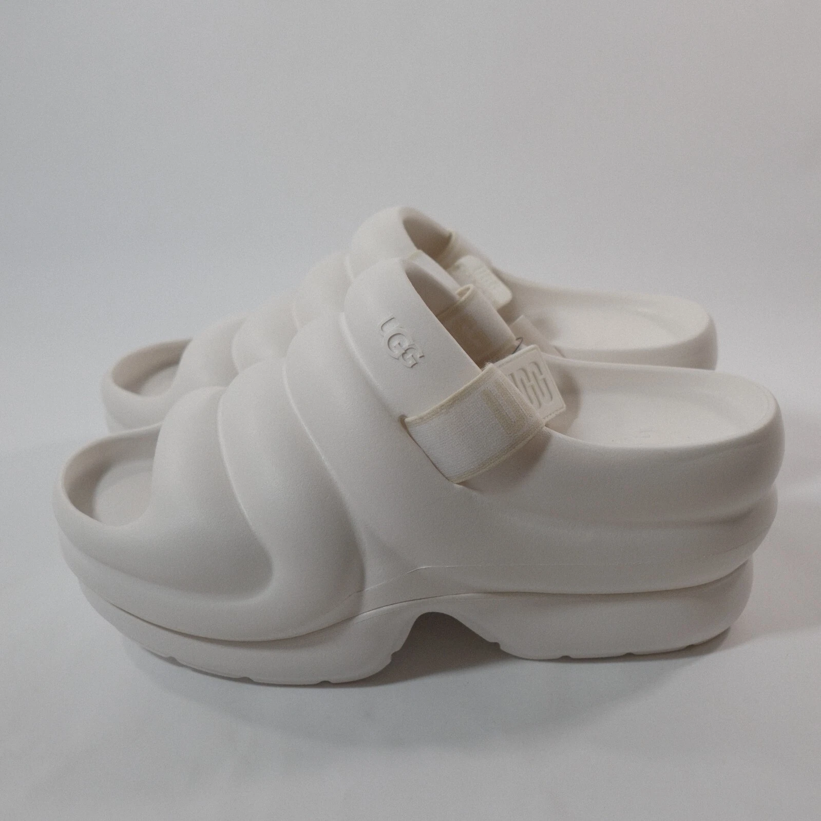 UGG donna Aww Yeah bianco plateau 1136762 taglia 11 nuovo con etichette
