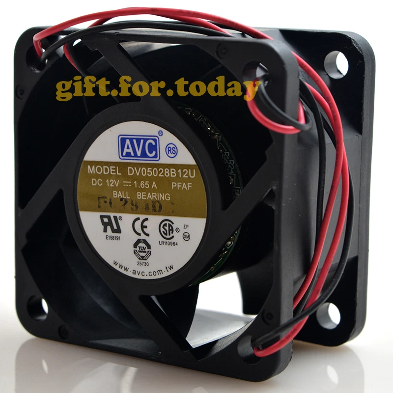 AVC Cooling Fan 5028 DV05028B12U 12V 1.65A 5cm 50×50×28mm - Image 2 of 4