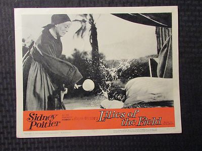1963 LILIES OF THE FIELD Original 14x11" Lobby Card #1 VG+ 4.5 Sidney ...