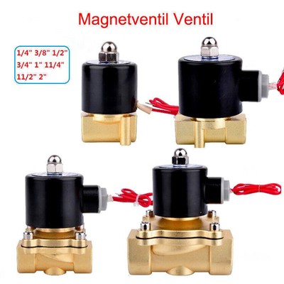 G1/4''-2'' Magnetventil Ventil Luft Wasser Öl DC12V/24V AC220V Normal GeschlosLOVE