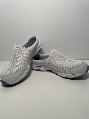 Easy Spirit Traveltime Womens White Comfort Athletic Sneakers Clog Mule  Shoe