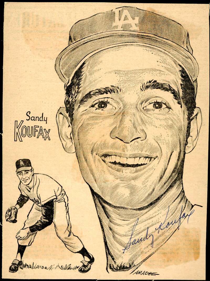 Sandy Koufax PSA DNA Signed Vintage 6x8 Photo Autograph Dodgers