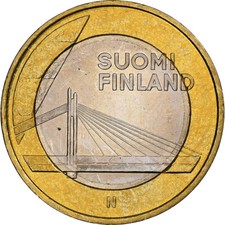 [#1274364] Finlandia, 5 Euro, Lumberjack's Candle Bridge, 2012, Vantaa, Bi-metal