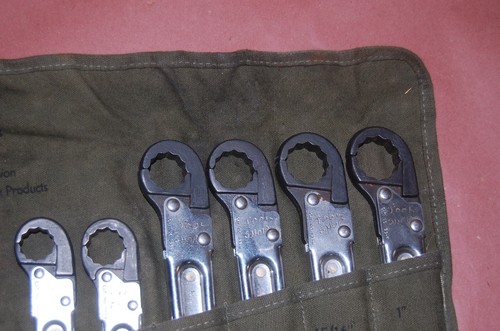 Military Imperial Flare Nut Line Ratcheting Wrench Set SAE 10 pcs USA - Bild 4 von 9