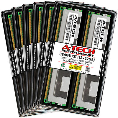 384GB 12x 32GB PC3L-12800L LRDIMM IBM x880 x6 type 4259 Memory RAM