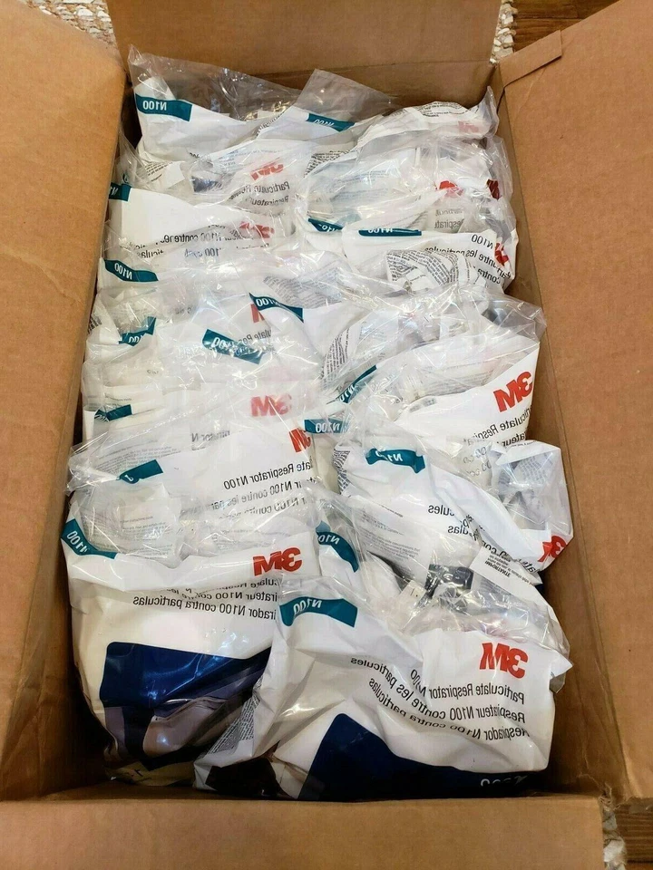 20- 3M 8233 N100 Mascarillas de Protección Respirador de Partículas con Válvula de Exhalación Foto 2 de 3