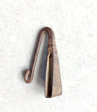 Antique Primitive Gun Powder Flask Holder Hanging Buckle War Collectible I830