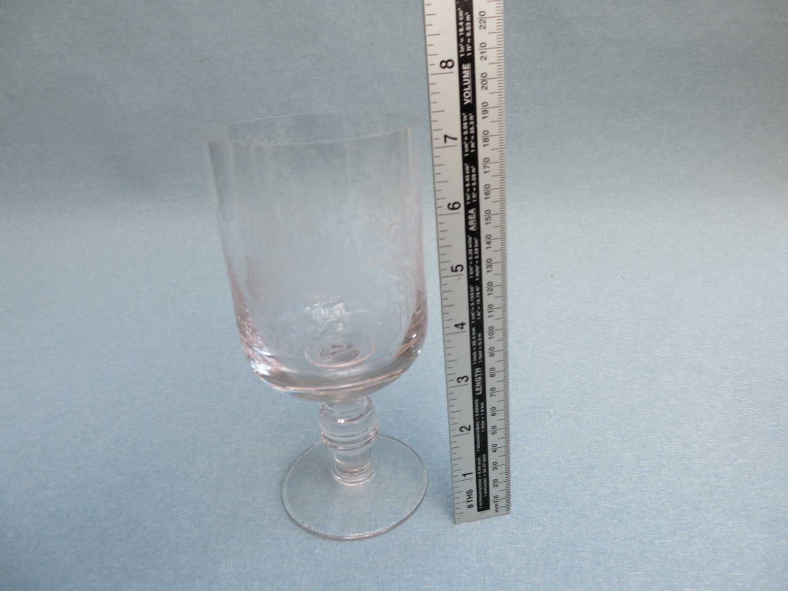 Vintage Wedgwood Glass Christmas 1979 Goblet Engraved Salisbury