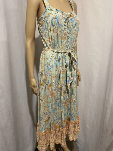 SALTY BRIGHT SIZE 8-10? SUMMERY FLORAL MIDI DRESS - Picture 3 of 9