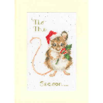 Bothy Threads Grußkarte Kreuzstich Set ''Tis the Season Weihnachtskarte'', Zählmus