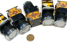 5 Pieces White Latching push button switch 22mm normally open closed no n/c C32