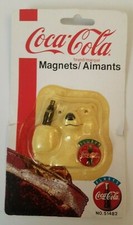 Vintage Coca Cola Magnet 1996 White Polar Bear Holding Coke Bottle NOS New