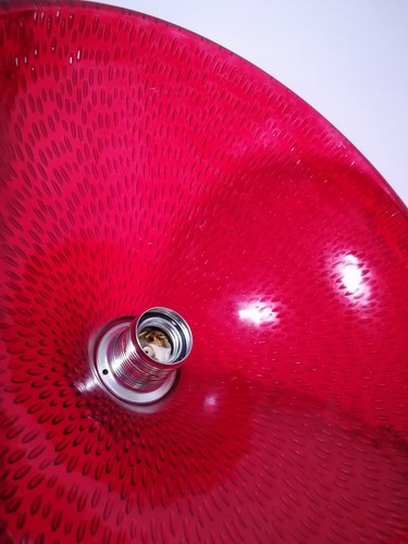 Lampadario vetro colorato a sospensione con catena metallo stile moderno - Foto 6 di 6