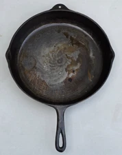 BIRMINGHAM STOVE & RANGE BSR NO NOTCH CAST IRON PAN 12 ANTIQUE MADE IN USA