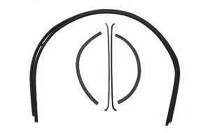 Kit de fieltro de puerta cromada para camioneta Chevy GMC 1947-1950 moldura de línea de correa de canal de ventana Foto 2 de 4