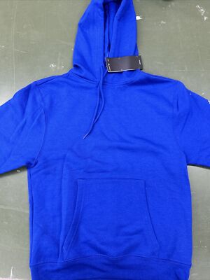 Adidas Youth Fleece Hoodie Size Med 10-12 Royal Blue Embroidered On Sleeve NWT