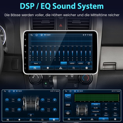 10 Zoll 1 DIN Android 13 Autoradio GPS Navi BT WiFi drehbarer Bildschirm 2+64GB - Bild 12 von 15