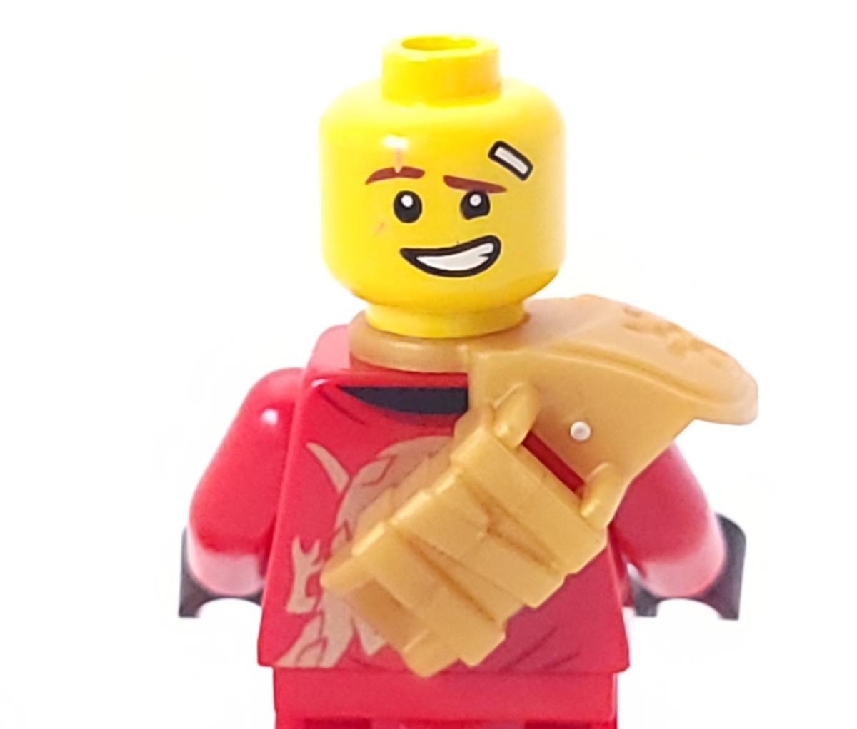 Lego Mini Figure Ninjago Legacy Kai Pearl Gold Armor Shoulder Pad
