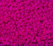Matte Magenta Mini Pony Beads made in USA 1000pc crafts school VBS kandi jewelry