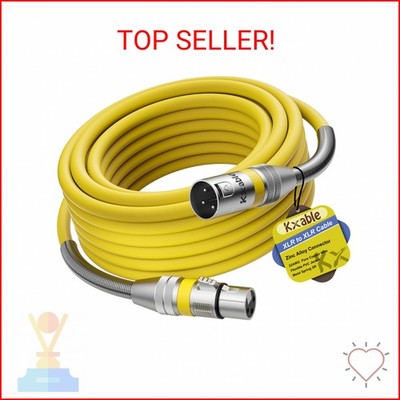 Kxable XLR Microphone Cable 10 FT, XLR Male to Female Balanced Mic Cable, 3-Pin