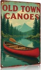 Vintage metal sign Old Town Canoes Decorative Sign Poster Wall, 12 x 8 Inch