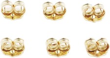 14K Gold Earring Backs for Stud Earrings - Yellow Locking (3 Pairs)