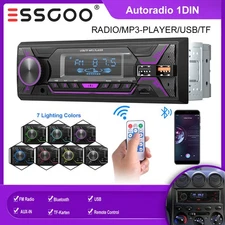 Single 1 Din Car Stereo Radio Bluetooth In-dash Head Unit FM/USB/AUX Player