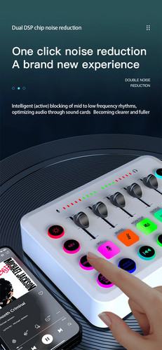 Scheda audio live F11 streaming 5 canali mixer card studio per gioco voce podcast - Foto 13 di 21