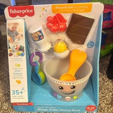 Fisher-Price Laugh Learn Magic Color Mixing Bowl NWT 