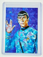 Spock Limited Edition Artist Signed “Star Trek” Refractor Trading Card 1/1