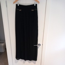 Mango Maxi pleated voile skirt floor length new Large