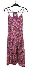 Nicole Miller New York Dress Womens XS Purple Floral Halter Sleeveless Maxi Boho
