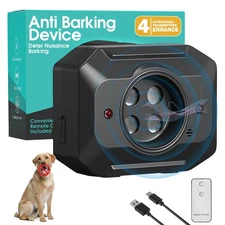 Anti Barking Device with Remote Control, Rechargeable Ultrasonic Dog Bark Det...
