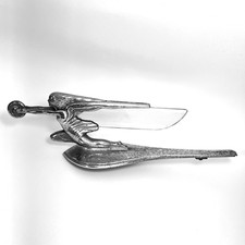 1930s 40s Packard Goddess Of Speed Hood Ornament With Acrylic Wings 14.25 1930s 40s Packard Goddess Of Speed Hood Ornament With Acrylic Wings 14.25