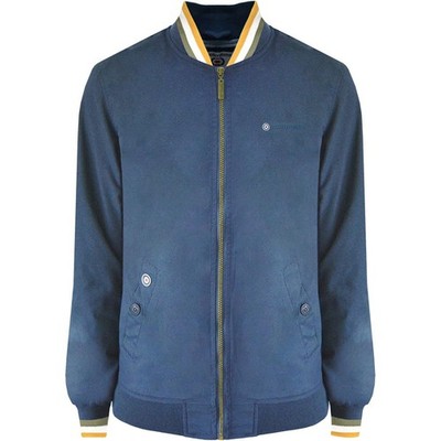 Lambretta Mens Triple Tipped Monkey Zipped Bomber Jacket Top - Dress Blue - 3XL