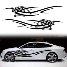 2Pcs 94.4'' Universal Flame Graphics Car Auto Body Side Sticker Racing Sports...