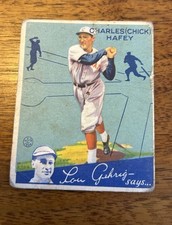 1934 Goudey Charles (Chick) Hafey # 34  