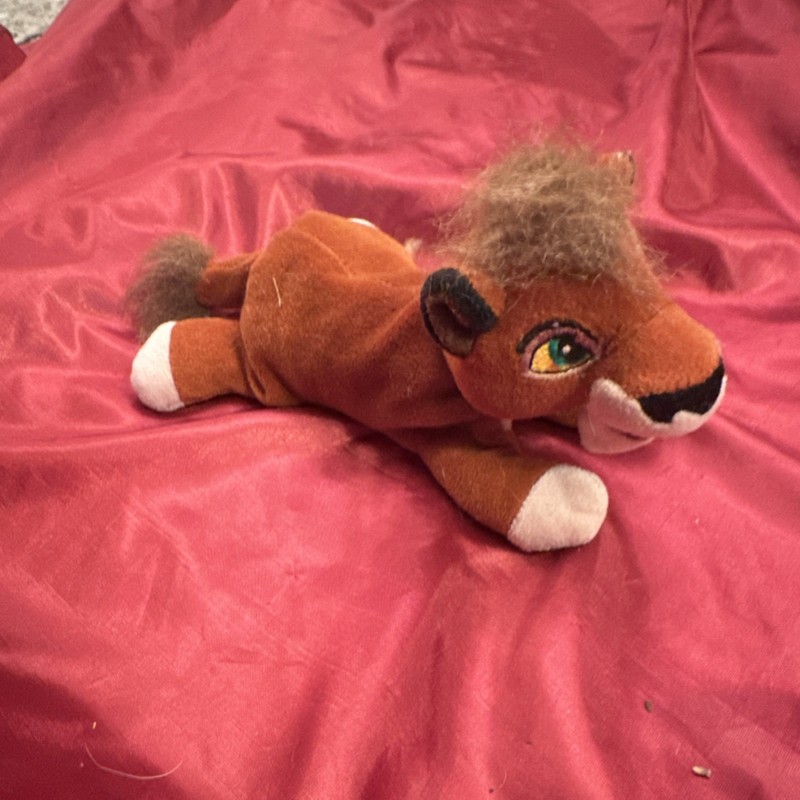 The Lion King Simba Plush Stuffed Animal Vintage Brown Tan Small 1993 no tag