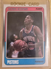 Fleer 1988-89 NBA Dennis Rodman Rookie Card #43 Detroit Pistons Basketball. rookie card picture