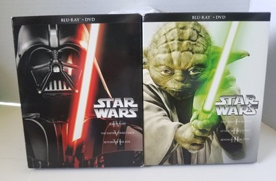 Star Wars Collection Episodes 1-6 (Blu-ray + DVD, 12 Disc Set) With Slipcovers