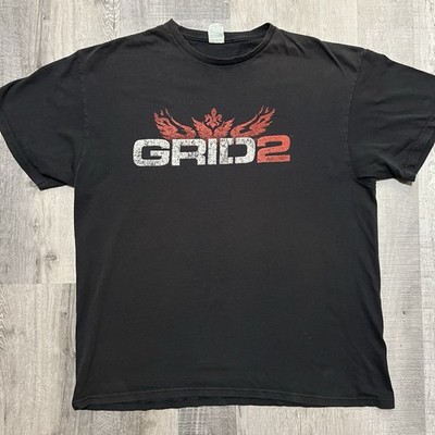 GRID 2 Video Game T Shirt Faded Black Xbox 360 Playstation 3 Promo Racing Drift
