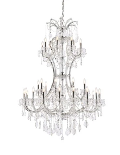 Elegant Lighting Maria Theresa 46" 36 Light Royal Crystal Chandelier - Picture 3 of 8