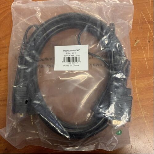 Monoprice 3339 SUPER VGA HD15 M/M W/ STEREO AUDIO 15FT - 第 1/1 張圖片