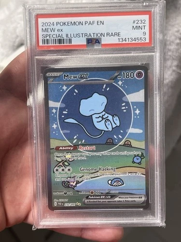2024 POKEMON SV PALDEAN FATES #232 MEW EX SPECIAL ILLUSTRATION RARE HOLO PSA 9