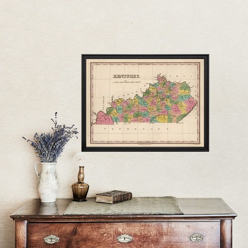 Alte Karte von Kentucky 1824 - Vintage Kentucky Art - Bild 4 von 29