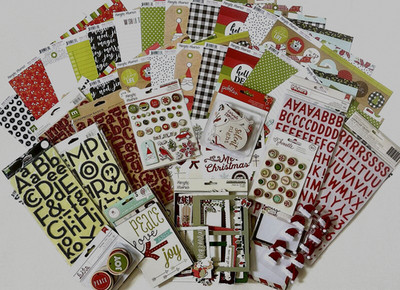 SIMPLE STORIES (MAKE IT MERRY) Paper with Embellishments - Save 70%!