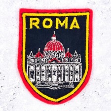 Vintage Rome Italy Patch   St. Peter's Basilica Vatican Souvenir   Sew-On