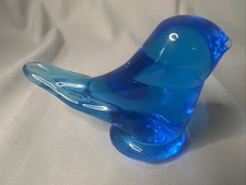 VTG 4  Leo Ward 1985 Bluebird of Happiness Glass Figurine Original Label Signed