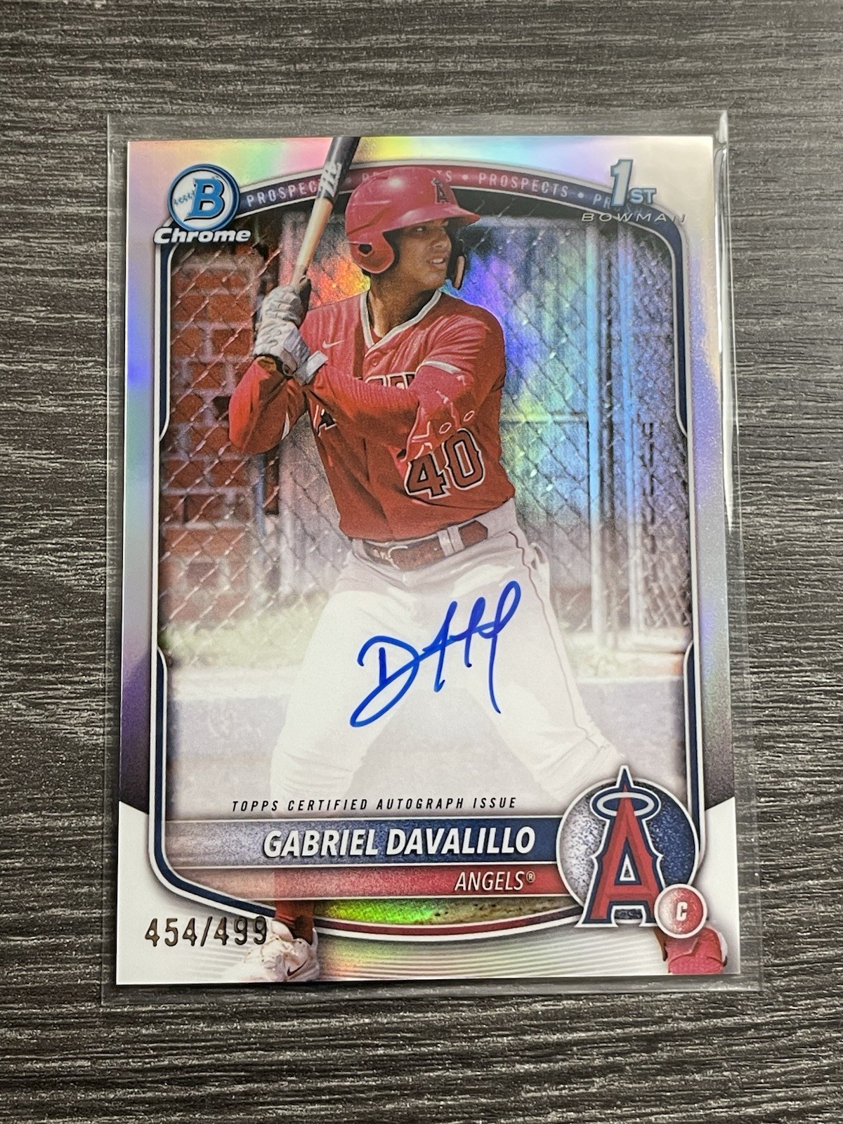 2025 Gabriel Davalillo 1st Bowman Chrome Prospects Refractor Auto /499 #CPA-GD